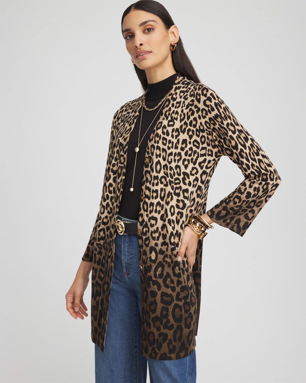 Flared Sleeve Leopard Cardigan | Chico's